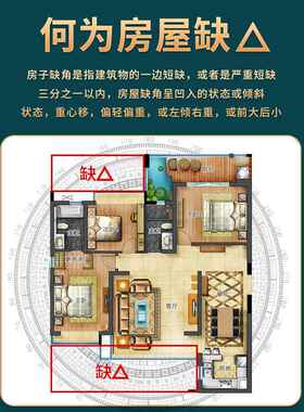 房屋缺角补角牌八卦房屋子干坤艮巽坎离兑震卦摆挂件