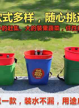 塑料熟胶双肩背篓胶背篼农用大背筐云贵川成人家用买菜采叶茶背鱼