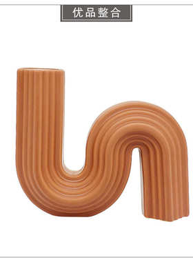 样板间简约家居软装饰品客厅玄关仿真花道具几何摆件组合ZH2610