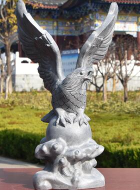 石雕青石老鹰石头鹰大展宏图石鹰摆件景观园林雕刻鹰整石雕刻石鹰