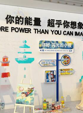 企业文化墙办公室司装饰品墙面励志标语墙贴纸员工位氛围贴画布置