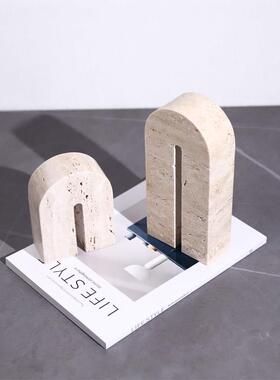 简约ins黄洞石装饰摆件款样板房酒店客厅书柜软装配套家居礼品