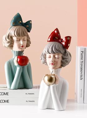 泡泡女孩客厅玄关钥匙收纳摆件北欧轻奢乔迁新居礼物家居饰品托盘