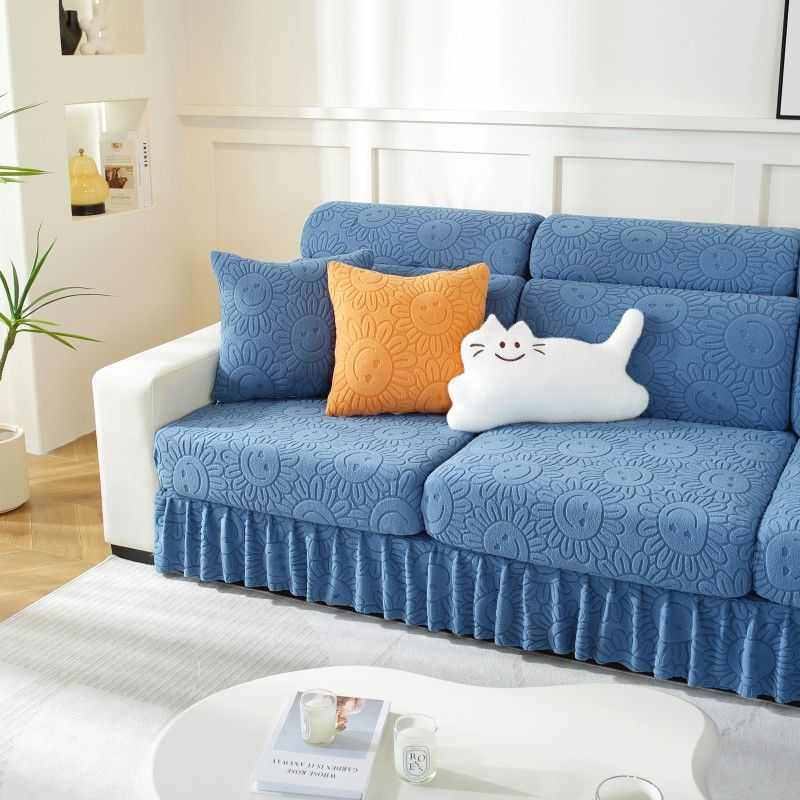 高弹力沙发套罩全包防尘客厅沙发坐垫子盖布巾带裙边四季通用,淘宝优惠券,粉丝福利购,淘宝优惠卷
