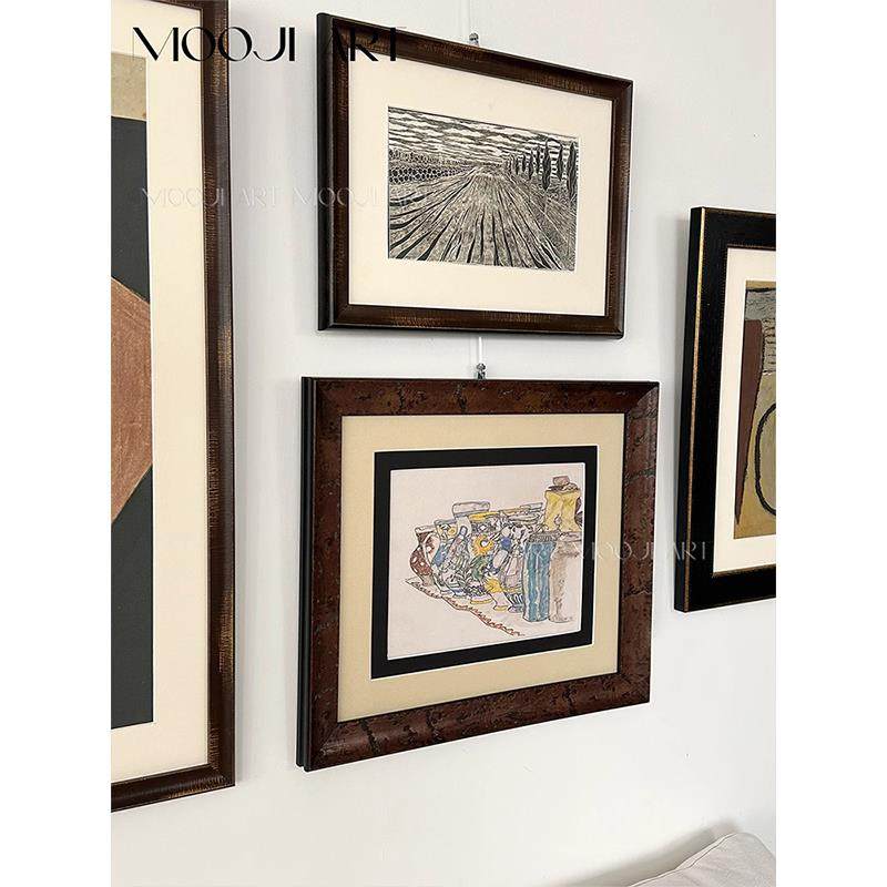 中古风抽象艺术装饰画现代玄关客厅组合挂画卧室高级感设计师挂画,淘宝优惠券,粉丝福利购,淘宝优惠卷