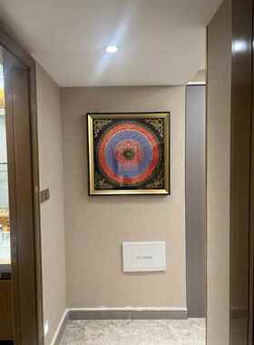 五颜六色吉祥八宝曼荼罗西藏手绘唐卡DIY手工艺术绘画DIY彩色无聊