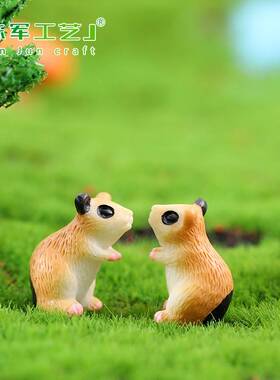 直销新款zakka杂货 微景观配件树脂工艺品小摆件 可爱仓鼠 背景道