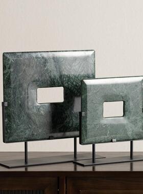 匠十三高级感意式轻奢形祖母件绿石大理摆高RZB-2823端办公室方软