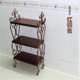 Solid wood storage rack Living room Retro iron multi-layer book and newspaper rack Bedroom household sofa table side storage rack movable