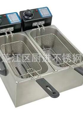 源头厂家4+4升双缸电炸炉油炸锅电炸锅小吃设备厂家可做110V