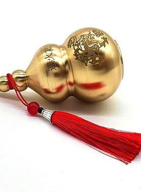 黄铜避火龙百福葫芦随身可携带可打开做牙签筒葫芦带流苏工艺品