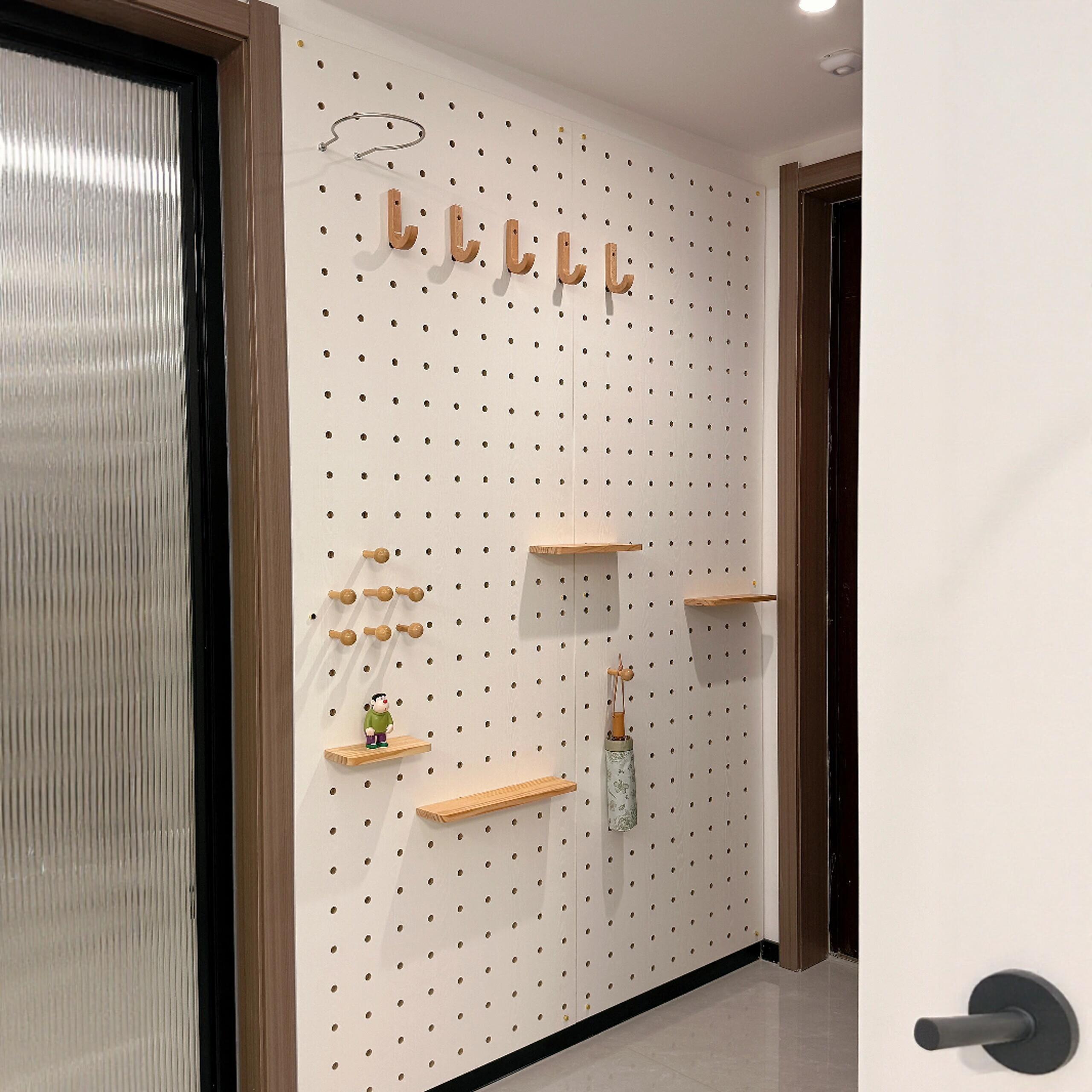 Perforated board marine board wall panel custom size display rack entrance door entrance decorative wall storage wall display wall panel