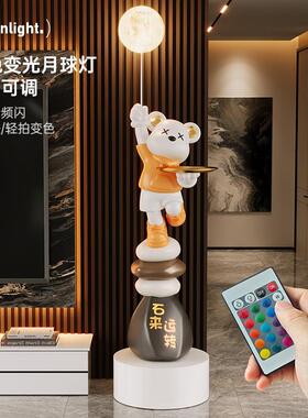 时来运转暴力熊客厅摆件落地电视柜装饰品新房子乔迁礼物高档大气