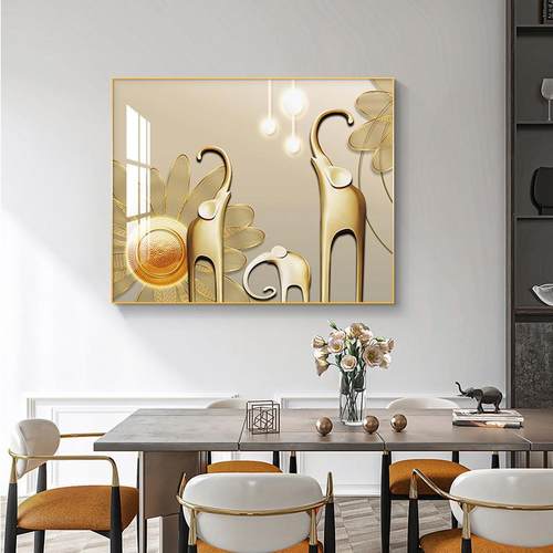 定做福免鹿表箱装饰画打孔配箱挡遮挂画画现代餐简约电电电闸厅箱 - 图2