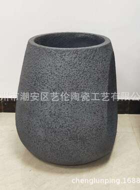 简约白色玻璃钢落地大花瓶组合干花插花器花缸装饰品户外绿植花盆