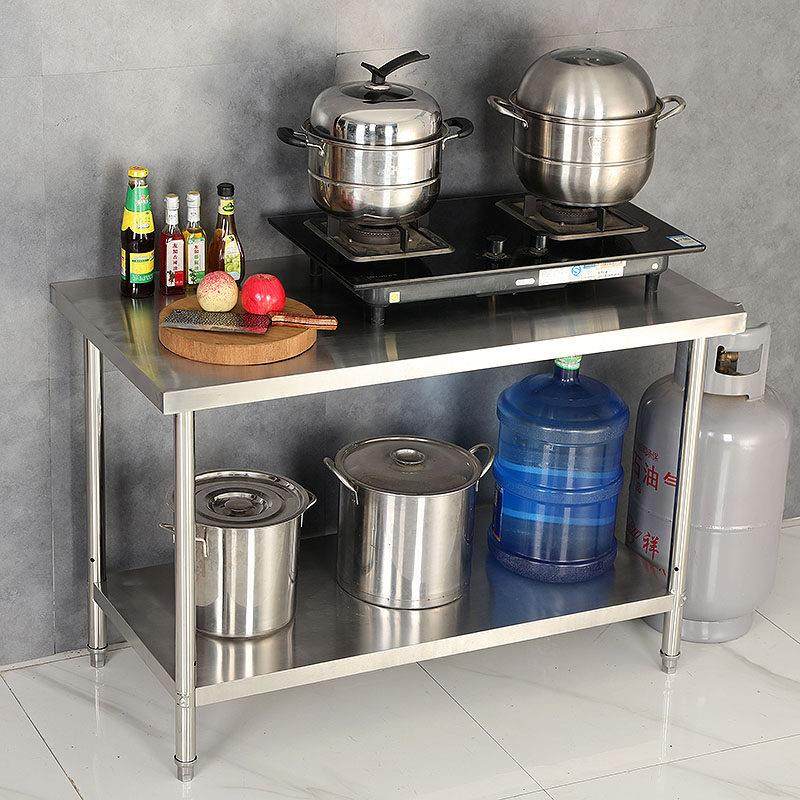 定制厨房不锈钢直角工作台商用打荷台灶台操作台饭店切菜案板桌子,淘宝优惠券,粉丝福利购,淘宝优惠卷