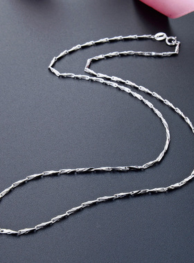 S9链25纯银1.2车凤菱链男款链韩版首饰配件JAL085女锁骨链项吊坠