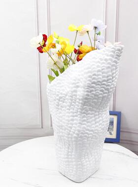 约树BJ00069现创意脂几何鳞片纹理器花样板花间花插客厅桌简面摆