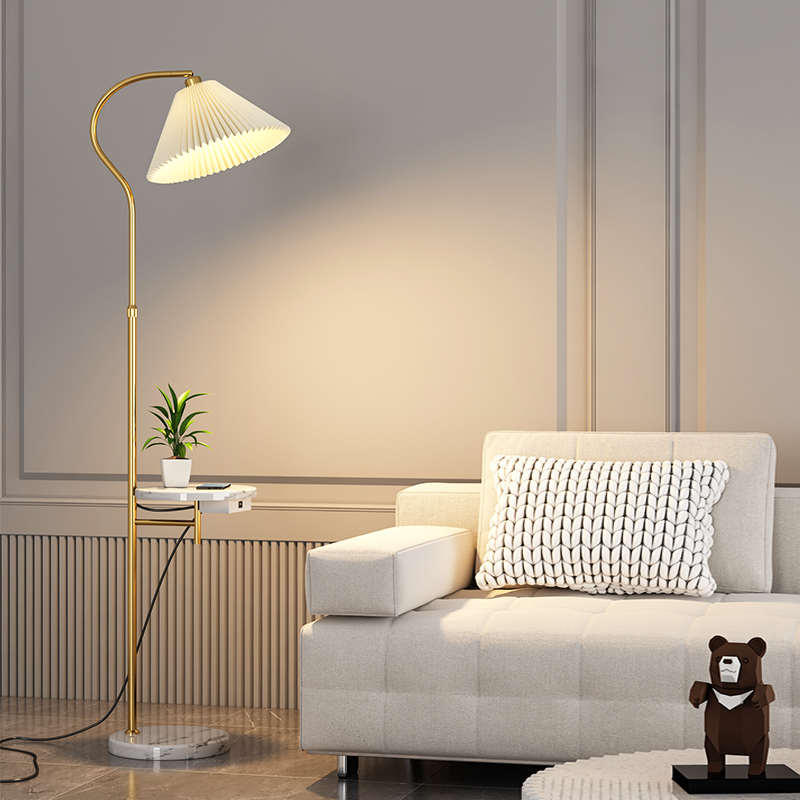 北欧简约轻奢客厅沙发旁置物落地灯卧室床头灯书房阅读灯餐厅灯具 - 图2