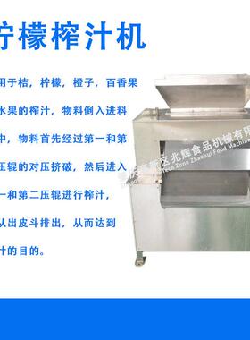 芒果水果榨汁机橙子榨汁机预制菜生产线配套设备不锈钢榨汁机