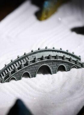 陶瓷石拱饰桥水微景观鱼缸小桥流石桥造景F869H67H摆件枯山沙水盘