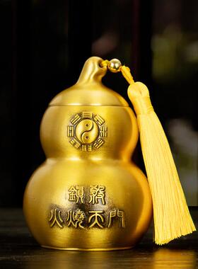 铜避火龙瓶子 厨房在西北角 解决干卦火烧天门 铜避火龙葫芦摆件