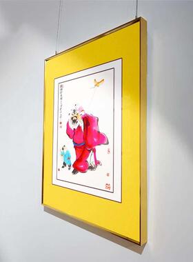 钟馗护子图秦东魁装饰画中式客厅茶室壁画国天官赐福风水镇宅挂画