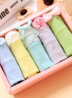 5 Pcs ladies Lace briefs Low-waisted cartoon women underwear