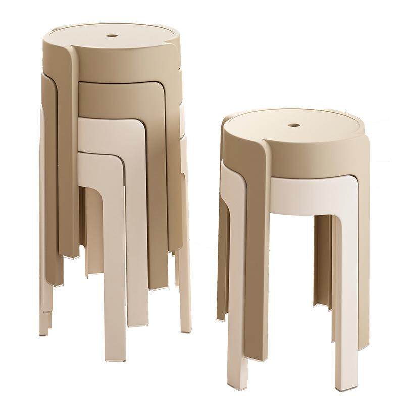 塑料凳子加厚家用大人结实现代简约可叠放红色备用特厚高圆板餐凳,淘宝优惠券,粉丝福利购,淘宝优惠卷