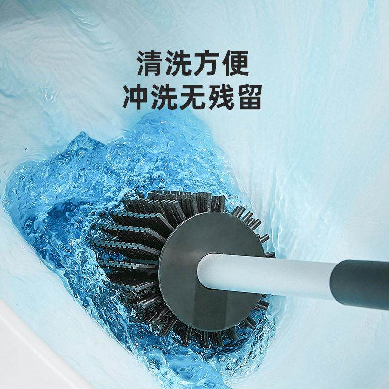 New silicone toilet brush for household use without dead corners, punch-free toilet brush, powder room long-handled silicone squat pit