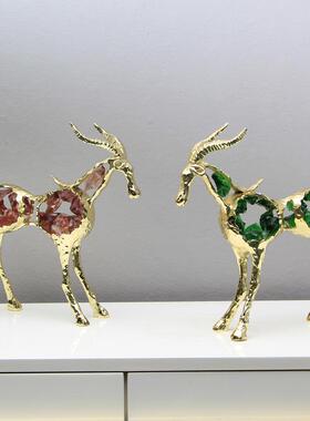 现代轻奢创意镂羊KF-M520件办公室客空厅玄饰关电视柜摆酒柜书柜