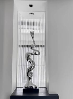 现代抽象工艺品摆件样板间入户玄关办公室落地树脂装饰品