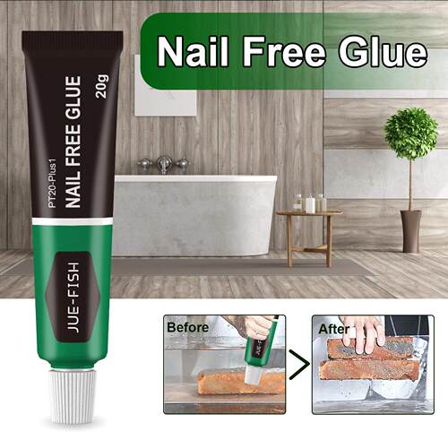 Jue Fish No-Nail Adhesive Strong Bonding Quick-Dry Metal Pla - 图1
