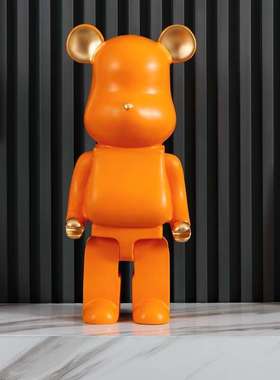 网红熊新款树脂落地公仔家居客厅玄关电视柜品店铺装饰摆件大号