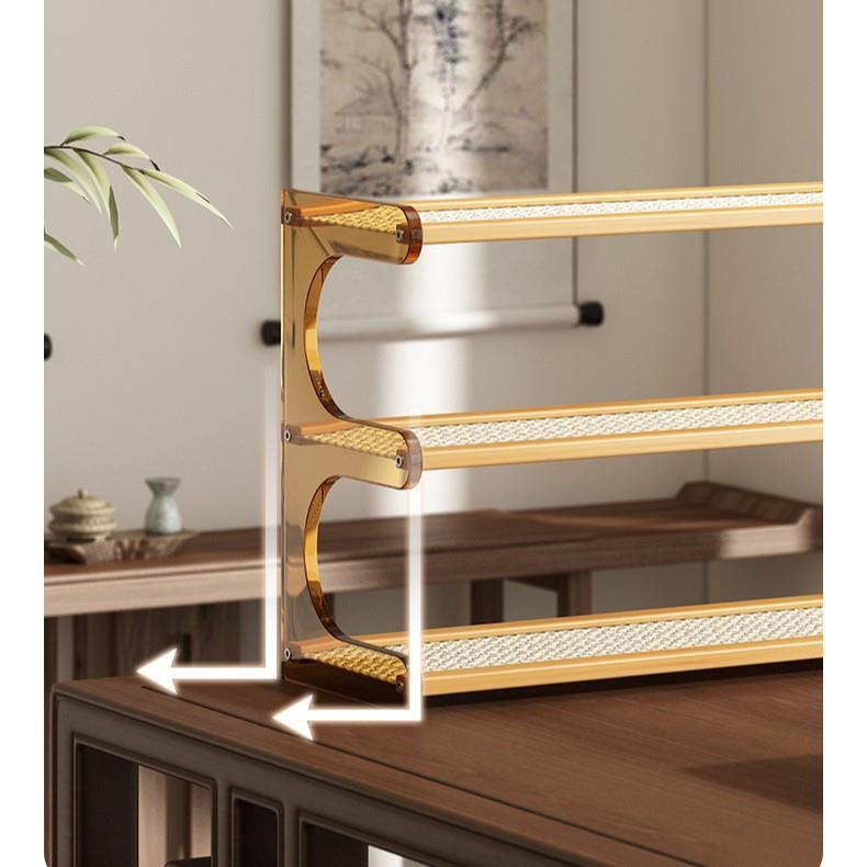 New Chinese style desktop Bogu rack ornaments storage rack multi-layer small tea rack tea set display rack cup holder storage rack