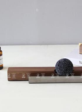 简约创意火山石胡桃木无火香薰精油组合摆件样板间酒店衣帽间装饰