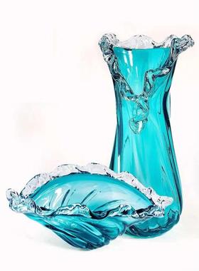 轻奢简约现代花瓶摆件客厅家居摆件茶几餐桌琉璃干花器北欧装饰品