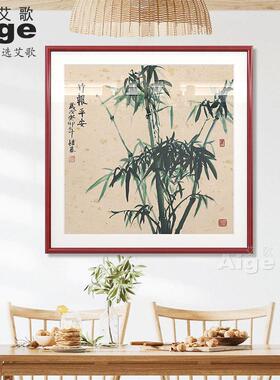 兰花国画名家手绘新中式客厅斗方壁画玄关装饰画饭厅梅兰竹菊挂画