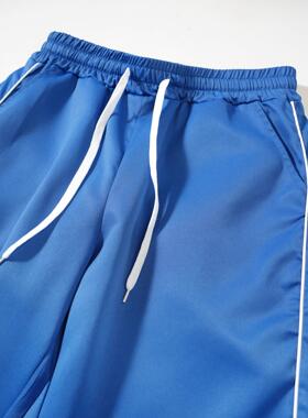 Men‘s Loose Sports Pants Men Trousers Grey Side Stripeswith