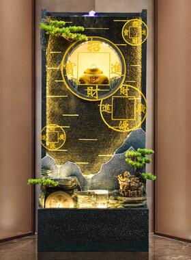 假水幕墙循流水喷山泉屏风隔断庭2102921环院招公室客厅财摆件景