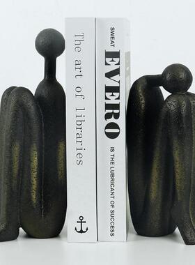 思考者书挡抽象人物摆件轻奢客厅创意办公室书房酒柜家居装饰品