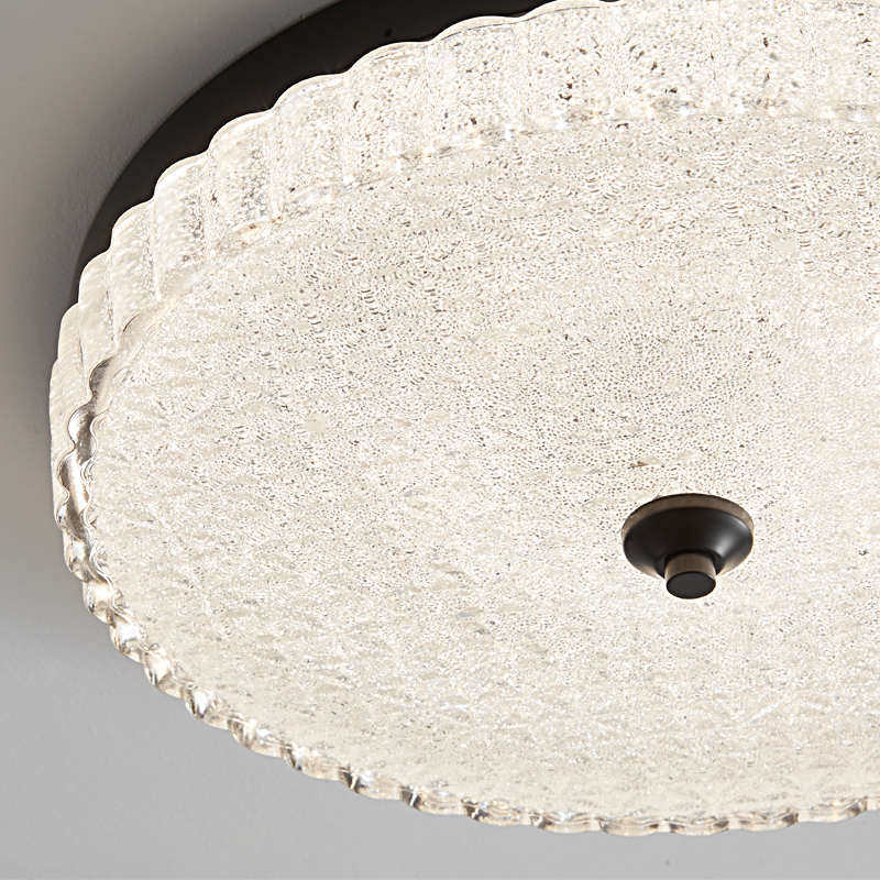 法式轻奢吸顶灯全铜复古圆形阳台书房灯北欧简约玻璃护眼卧室灯具,淘宝优惠券,粉丝福利购,淘宝优惠卷