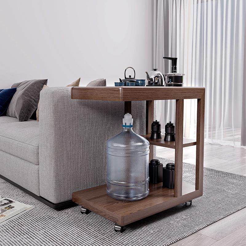 S&简约全实木茶桌组合家用多功能边几柜阳台功夫泡茶台可移动小茶,淘宝优惠券,粉丝福利购,淘宝优惠卷