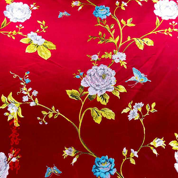 新古典高精密提花面料红木沙发抱枕坐垫桌旗花鸟织锦缎童装年服,淘宝优惠券,粉丝福利购,淘宝优惠卷