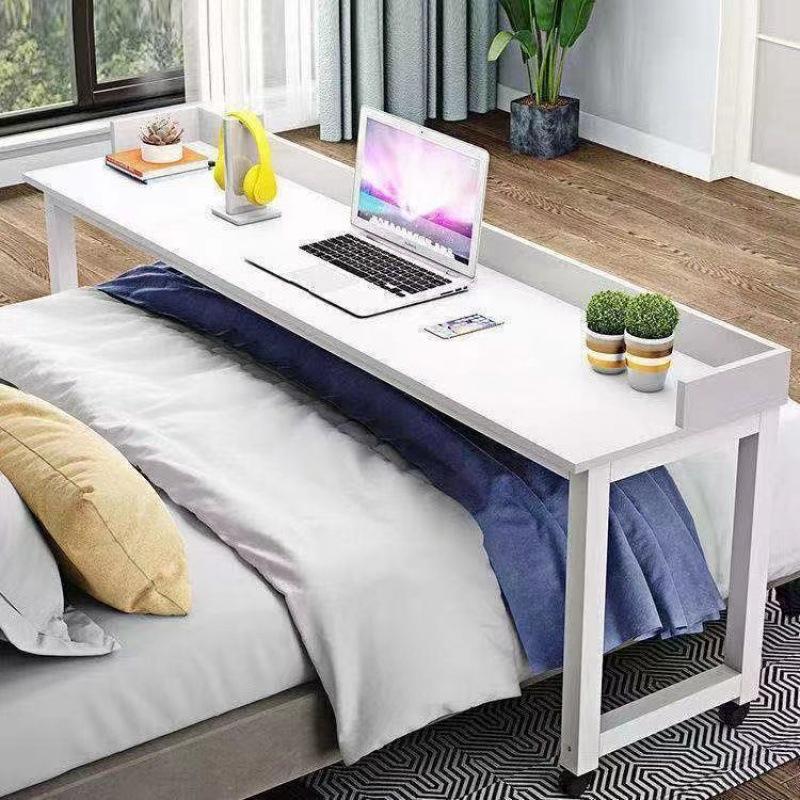 电脑桌床上书桌简易小桌子家用写字台卧室可移动懒人跨床桌床边桌 - 图3