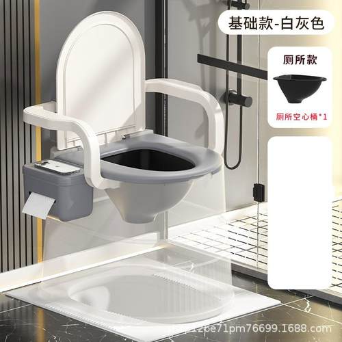 移动马桶孕妇老年人坐便器便携成人坐便椅塑料座便器痰盂室内家用 - 图3