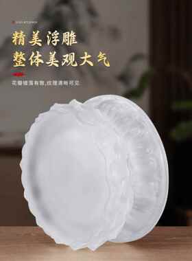 琉璃莲花水底座音座圆形供台神像垫高佛用像供奉家供佛桌面观DRO