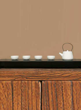 新中式家居民宿样板间茶室装饰摆件摆设展示架工艺品底托铁艺底