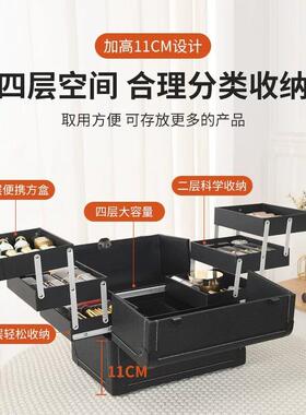 专业纹眉纹绣工具箱大容量多层可携式美容美甲美睫跟妆师手提化妆