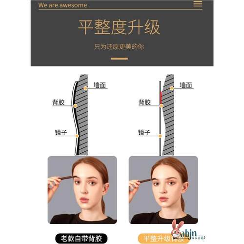全身穿衣镜子贴墙自粘软亚克力家用高清粘贴镜面贴纸试衣镜卧室 - 图2